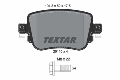 Колодки гальмові дискові Textar 2511003