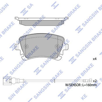 кт. Колодки гальмові дискові Sangsin SP1818