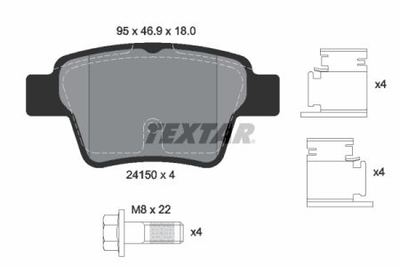 Колодки гальмові дискові Textar 2415001