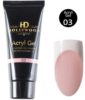 Акрил-гель для ногтей HD Hollywood Acryl Gel 03 прозрачно-розовый 30 мл