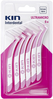 Szczoteczki międzyzębowe Kin Ultramicro Interdental Brush 0.6 mm 6 szt (8436026214053)