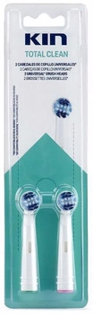 Змінні насадки для електричної зубної щітки Kin Electric Toothbrush: Total Clean Replacement 2 шт (8436026213865)