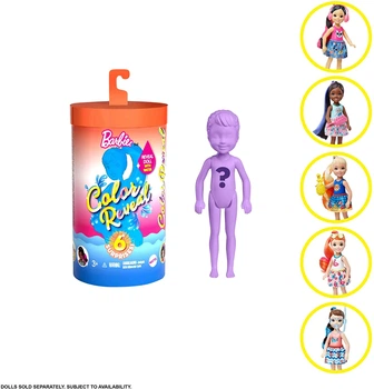 Лялька Барбі Челсі Сюрприз Кольорове перевтілення Barbie Color Reveal Chelsea Doll Sunny N' Cool beach Series (GTP52)