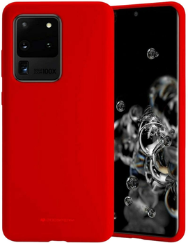 Панель Goospery Mercury Silicone для Samsung Galaxy S20 Ultra Red (8809685000846)