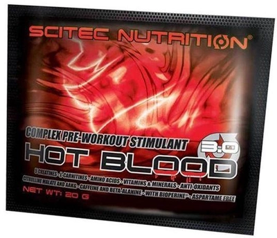 Передтренувальний комплекс Scitec Nutrition Hot Blood Hardcore 25 г Червоні фрукти (5999100033191)