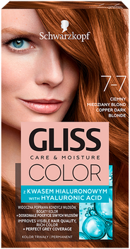 Фарба для волосся Gliss Color Care & Moisture 7-7 Темний мідний блондин 143 мл (9000101261943)