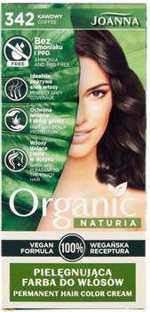 Farba do włosów Joanna Naturia Organic pielęgnująca 342 Kawowy 100 ml (5901018020293)