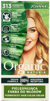 Farba do włosów Joanna Naturia Organic pielęgnująca 313 Karmelowy 100 ml (5901018020217)