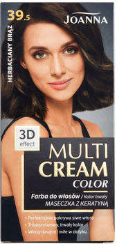 Farba do włosów Joanna Multi Cream Color 39.5 Herbaciany Brąz 100 ml (5901018013288)