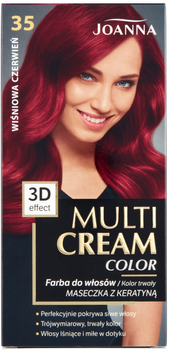 Farba do włosów Joanna Multi Cream Color 35 Wiśniowa Czerwień 100 ml (5901018013233)