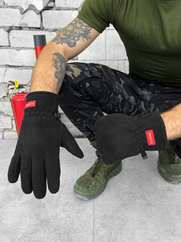 Тактичні флісові рукавички Tactical Gloves Black M