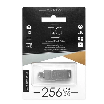 Флеш - накопичувач USB 3.0 + Lightning 256GB T&G металева