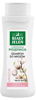 Шампунь для волосся Biały Jeleń гіпоалергенний сухий з чистою бавовною 300 мл (5900133006052)