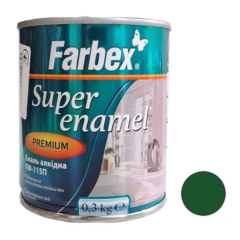 Емаль ПФ 115 зелена Farbex 0,3 кг