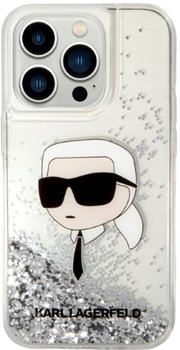 Etui Karl Lagerfeld Glitter Karl Head do Apple iPhone 14 Pro Max Silver (3666339086879)
