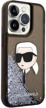 Панель Karl Lagerfeld Glitter Karl Head для Apple iPhone 14 Pro Max Black (3666339086831)
