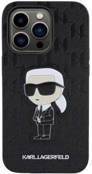 Etui Karl Lagerfeld Saffiano Monogram Ikonik do Apple iPhone 14 Pro Max Black (3666339122577)