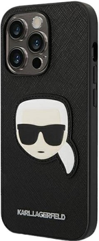 Панель Karl Lagerfeld Saffiano Karl Head Patch для Apple iPhone 14 Pro Max Black (3666339077068)