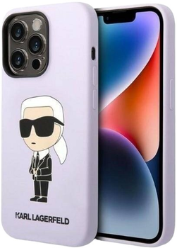 Etui Karl Lagerfeld Silicone Ikonik do Apple iPhone 14 Pro Max Purple (3666339086671)