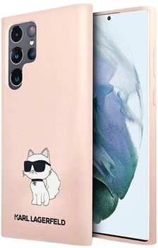 Панель Karl Lagerfeld Silicone Choupette для Samsung Galaxy S23 Ultra Pink (3666339117696)