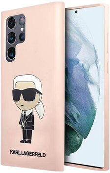 Панель Karl Lagerfeld Silicone Ikonik для Samsung Galaxy S23 Ultra Pink (3666339117634)