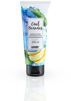 Maska do włosów Anwen Cool Bananas bananowa ochładzająca kolor do włosów brązowych 200 ml (5907222404898)