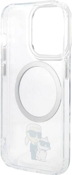 Etui Karl Lagerfeld Iconic Karl&Choupette Magsafe do Apple iPhone 14 Pro Transparent (3666339087623)