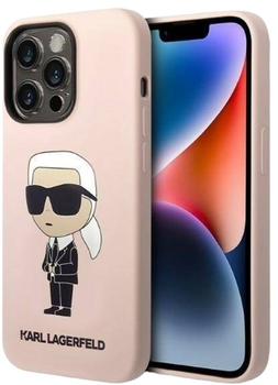 Etui Karl Lagerfeld Silicone Ikonik Magsafe do Apple iPhone 14 Pro Pink (3666339087661)