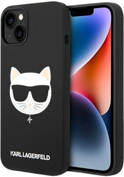 Панель Karl Lagerfeld Silicone Choupette Head Magsafe для Apple iPhone 14 Plus Black (3666339077921)