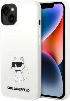 Панель Karl Lagerfeld Silicone Choupette MagSafe для Apple iPhone 14 Plus White (3666339087777)