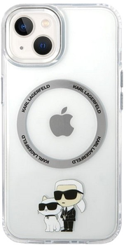 Etui Karl Lagerfeld Iconic Karl&Choupette Magsafe do Apple iPhone 14 Transparent (3666339087609)