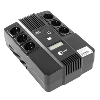 ИБП (UPS) линейно-интерактивный Qube AIO 850, 850VA/480W, LCD, 6 x Schuko, RJ-45, USB