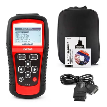Диагностический автомобильный сканер UKC OBD KM808 Красный
