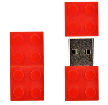 USB Флешка UDisc Прямоугольник Конструктор Lego 64Gb Красный