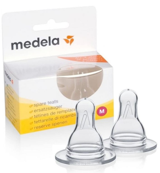 Smoczek silikonowy Medela Medium Flow Nipples Size M 2 szt (7612367014069)