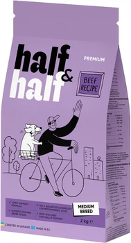 Сухий корм Half&Half для дорослих собак середніх порід із яловичиною