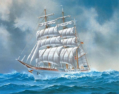 Картина на холсте "Парусник" (R108)