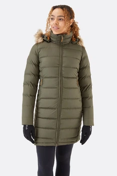 Пуховик жіночий Rab Deep Cover Parka QDB-33 14 Оливковий