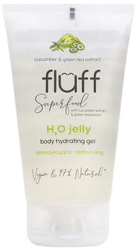 Woda żelowa Fluff H2O Jelly Body Hydrating Gel detoksykująca Ogórek i Zielona Herbata 150 ml (5902539716429)