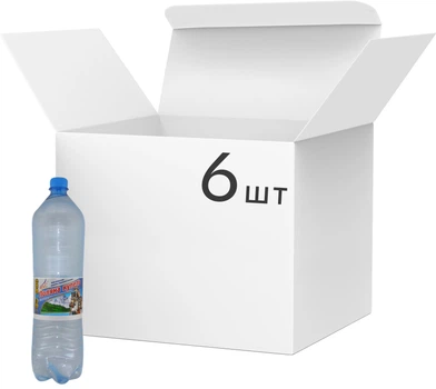 Упаковка минеральной газированной природной воды АКВіС Поляна купель 1.5 л х 6 бутылок (4820025090017)