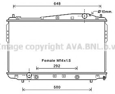 Радіатор охолодження CHEVROLET Epica (V250) AT (вир-во AVA) Ava (DW2135)
