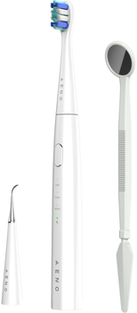 Електрична зубна щітка AENO DB8, 30000 обертів за хвилину, біла, 3 насадки