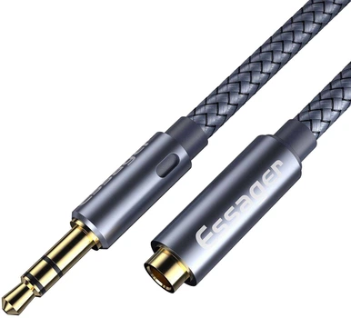 Кабель ESSAGER Monster Headphone Extension Cable Jack 3.5 mm Audio Aux Cable 3.5 mm Female Splitter Adapter 1 м (EYPY35-MY0G)