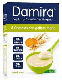 Багатозернова каша для дітей Damira Papilla 8 Cereales Con Galletas Mara and Fos Biscuits 600 г (8470001690630)