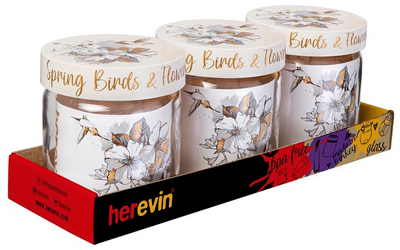 Набор Банок Herevin Golden Flower 425 мл х 3 шт (144357-440)