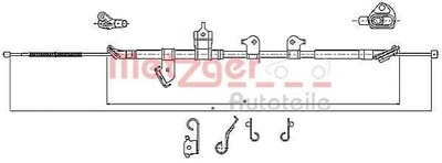 Трос ручника METZGER 171567 Toyota Rav-4 4642042140