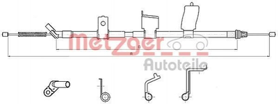 Трос ручника METZGER 17.0325 Nissan Qashqai 36531JD00A