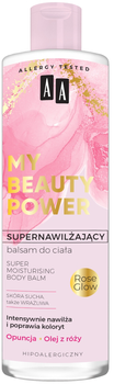 Balsam do ciała AA My Beauty Power supernawilżający Opuncja + Rose Glow 400 ml (5900116081250)