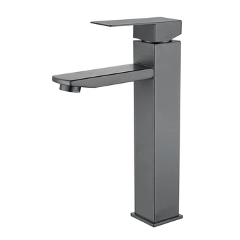 Cмеситель для умывальника WEZER PRO11-02-GUNGREY, оружейная сталь