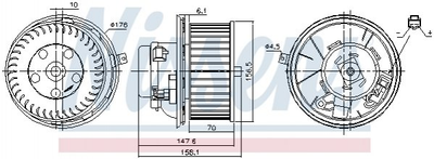 Вентилятор печки NISSENS 87187 Renault Laguna 7701048752, 7701048753